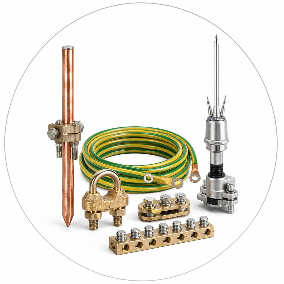 Tiếp địa & chống sét – Cọc tiếp địa, dây tiếp địa, phụ kiện chống sét